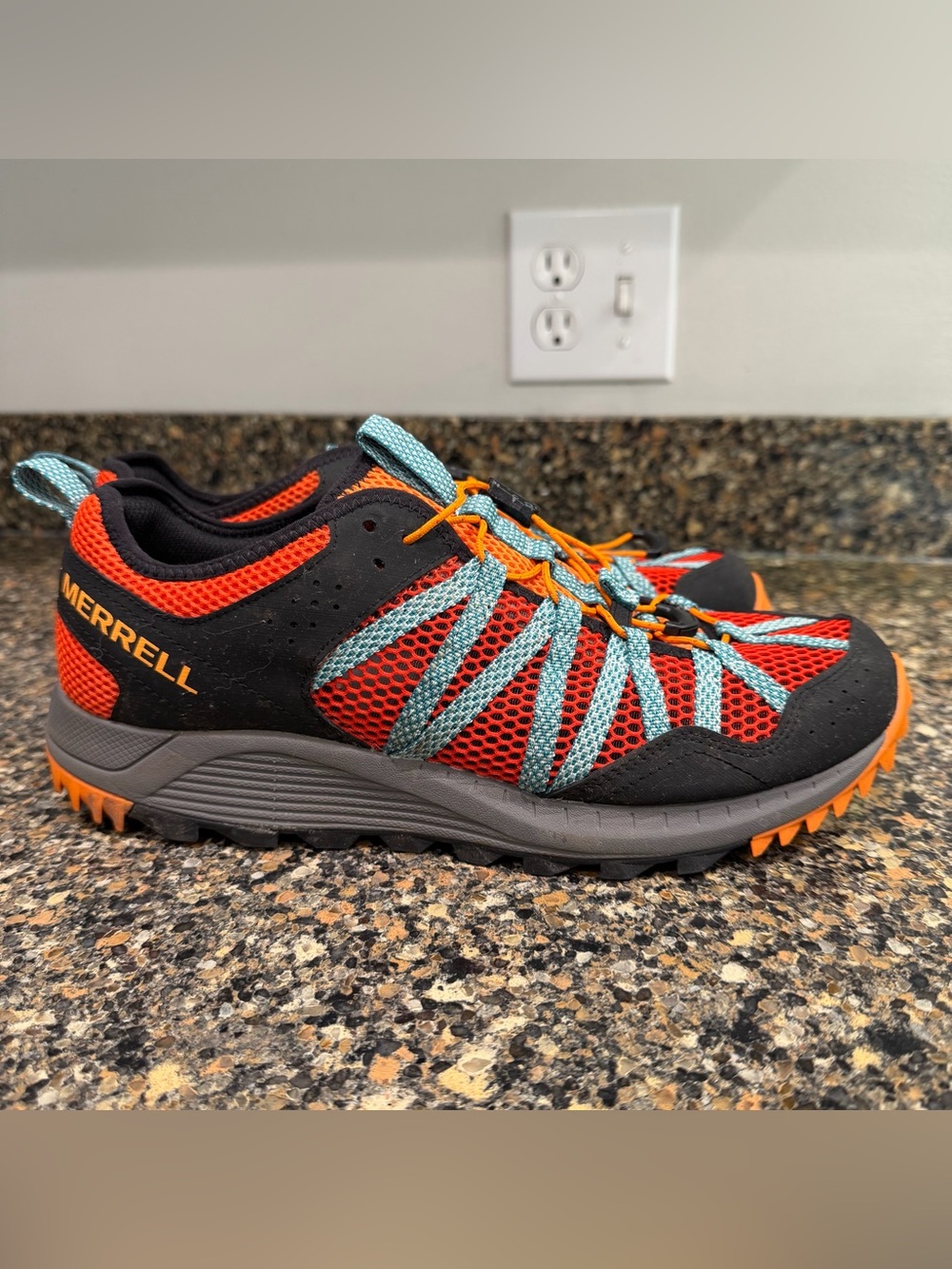 Merrell  trail running size 9 Orange & Teal Trail Running Shoe
